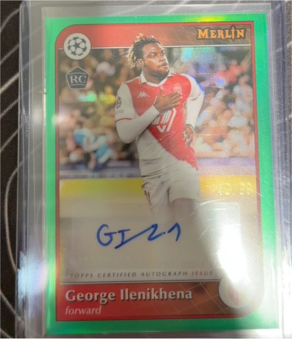 2024-25 Topps Merlin UEFA #AU-GI George Ilenikhena Rookie Auto — front