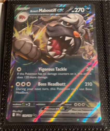 2023 Pokémon Scarlet & Violet Destined Rivals #139 Arven's Mabosstiff EX — front