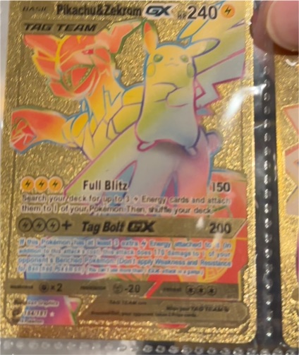 2019 Pokemon #184 Pikachu & Zekrom GX — front