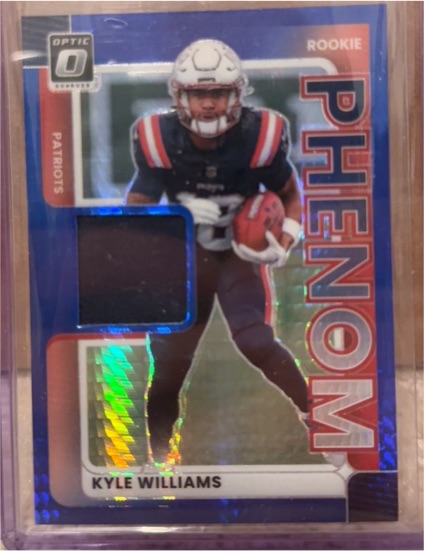 2025 Panini Donruss Optic #RPBH-KWS Kyle Williams Rookie Phenom Blue Hyper Prizm — front