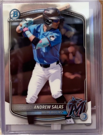 2025 Bowman Draft #BDC-34 Andrew Salas Chrome — front