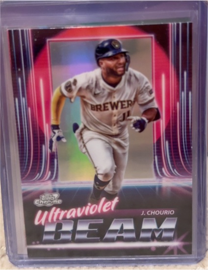 2025 Topps Chrome Cosmic #UB-18 Jackson Chourio Ultraviolet Beam — front