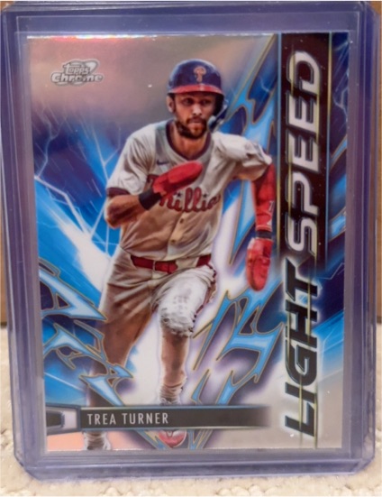 2025 Topps Chrome Cosmic #LS-8 Trea Turner Light Speed — front