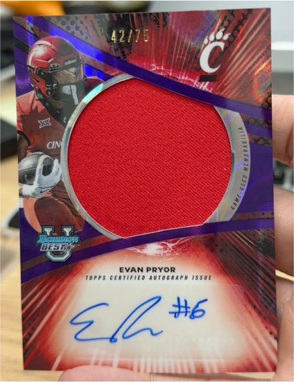 2025 Bowman University’s Best #JRA-EP Evan Pryor — front