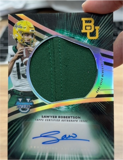 2025 Bowman University Best #JRA-SR Sawyer Robertson — front