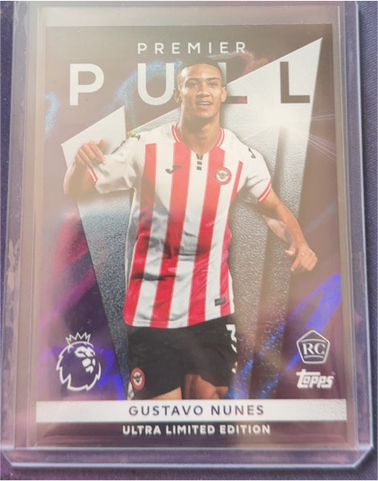 2025-26 Topps Premier League Premier Pull Ultra Limited Edition Gustavo Nunes RC — front