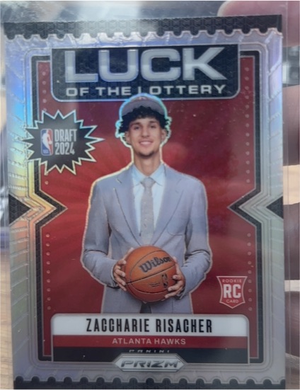 2024-25 Panini Prizm #10 Zaccharie Risacher Luck of the Lottery — front