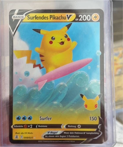 2021 Pokémon Celebrations #008 Surfendes Pikachu V — front