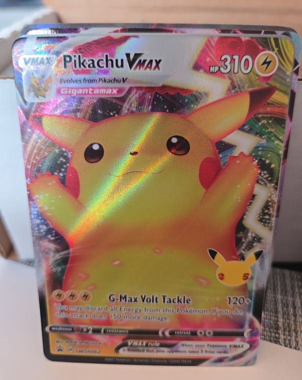 2021 Pokemon Sword & Shield Celebrations #SWSH062 Pikachu VMAX — front