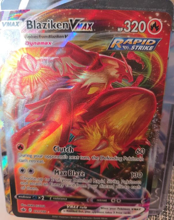 2021 Pokémon TCG Chilling Reign #021 Blaziken VMAX — front