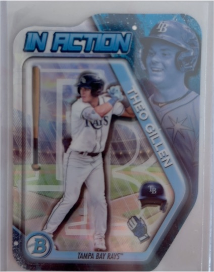 2025 Bowman Draft Chrome In Action #BIA-24 Theo Gillen — front