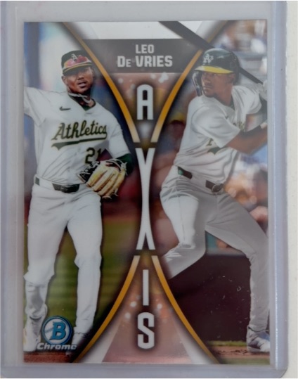 2025 Bowman Draft #A-19 Leo De Vries Axis — front