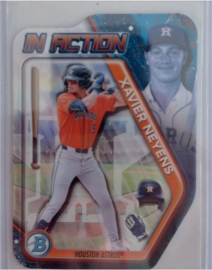 2025 Bowman Draft #BIA-14 Xavier Neyens In Action — front
