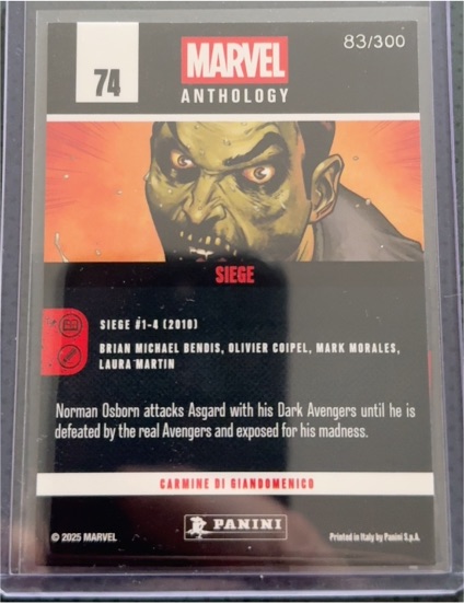 2025 Marvel Anthology #74 Norman Osborn — front