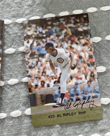 1982 Red Lobster #33 Al Ripley — front