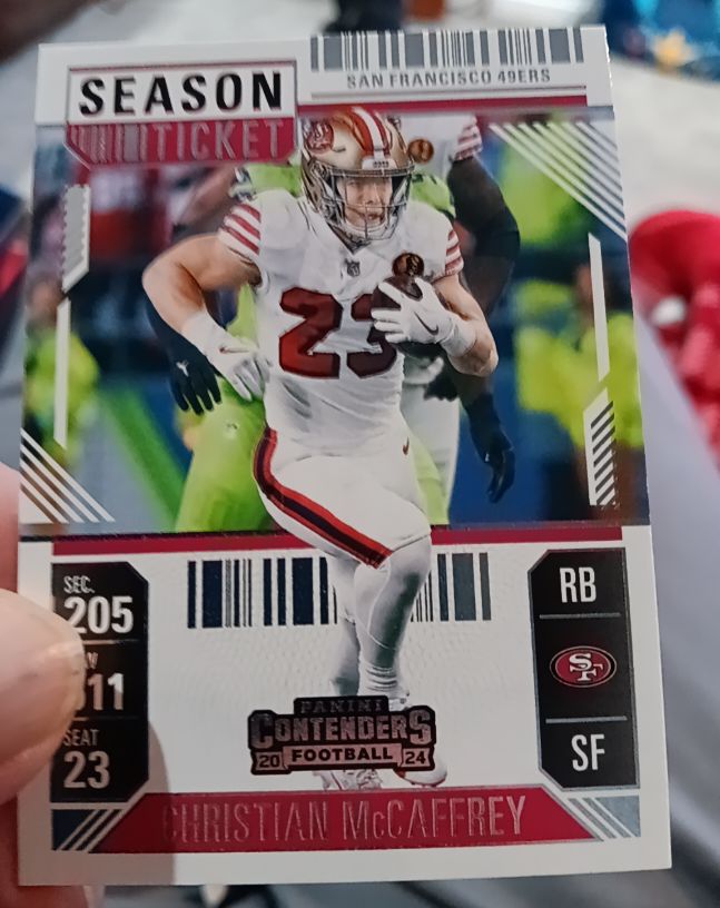 2024 Panini Contenders Season Ticket #86 Christian McCaffrey — front