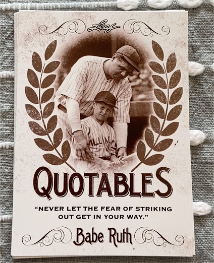 2016 Leaf Babe Ruth Collection #Q-02 Babe Ruth Quotables — front