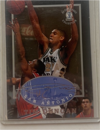 1997-98 Score Board Autographed Collection #1 Tim Duncan — front