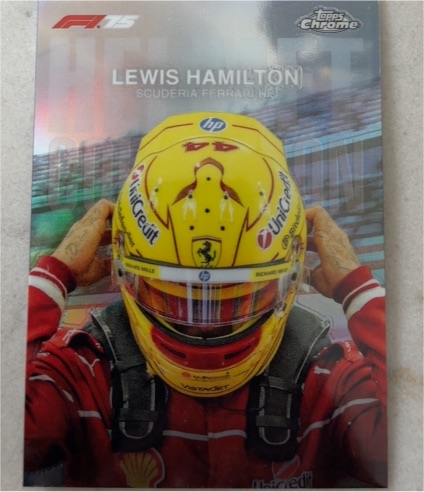2025 Topps Chrome Formula 1 #HC-2 Lewis Hamilton Helmet Collection — front