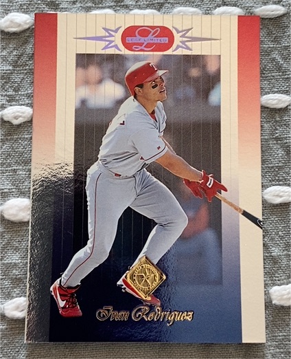 1996 Leaf Limited #1 Ivan Rodriguez — front