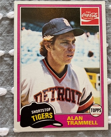 1981 Topps Coca-Cola #9 Alan Trammell — front