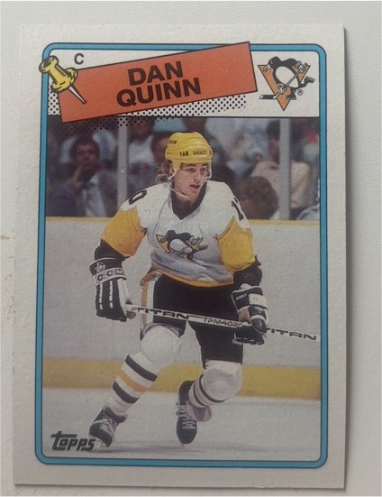 1988-89 Topps #41 Dan Quinn Pittsburgh Penguins — front