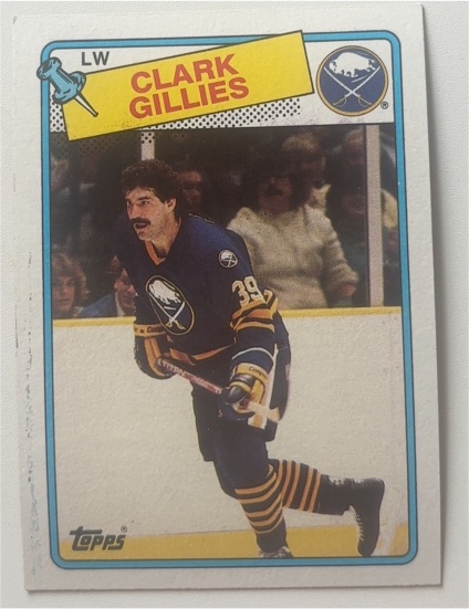 1988-89 Topps #80 Clark Gillies Buffalo Sabres — front