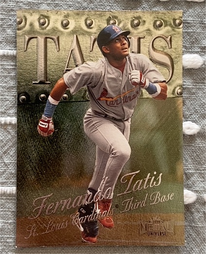 1999 Skybox Metal Universe #196 Fernando Tatis — front
