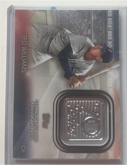 2021 Topps Update #T70P-TW Ted Williams 70th Anniversary Logo Patch — front