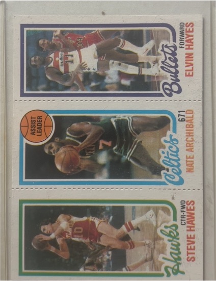 1980-81 Topps #248 / 32 / 24 Elvin Hayes / Nate Archibald / Steve Hawes — front