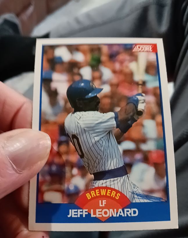 1989 Score #557 Jeff Leonard — front