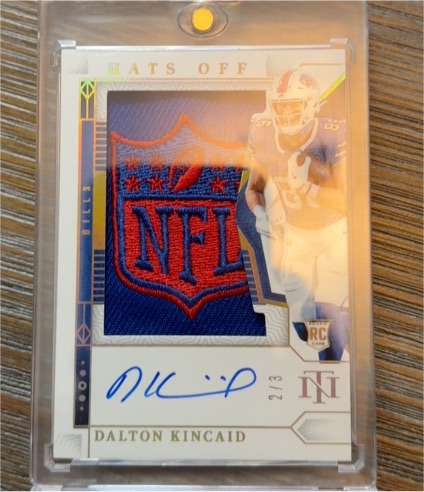2024 Panini National Treasures #Hats Off Dalton Kincaid — front