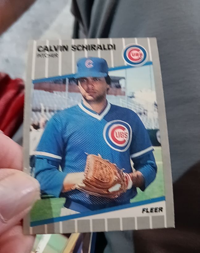 1989 Fleer #438 Calvin Schiraldi Chicago Cubs — front