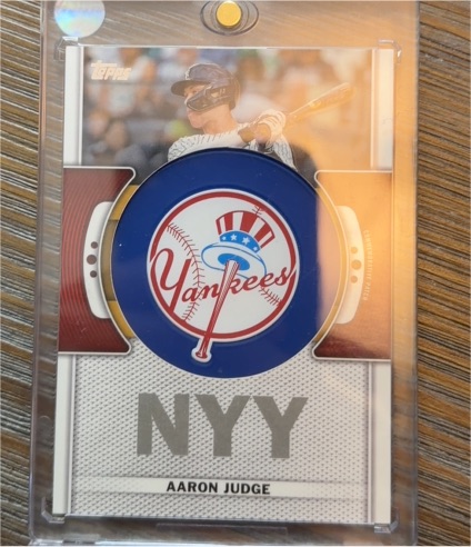 2023 Topps Series 1 - Team Logo Commemorative Patches #TLP-AJ Aaron Judge — front