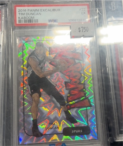 2016 Panini Excalibur #22 Tim Duncan Kaboom — front