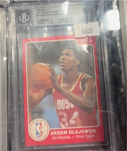 1985-86 Star #1 Hakeem Olajuwon All-Rookie Team — front