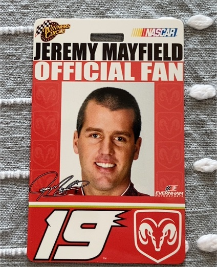 1999 Winners Circle Jeremy Mayfield Official Fan Card — front
