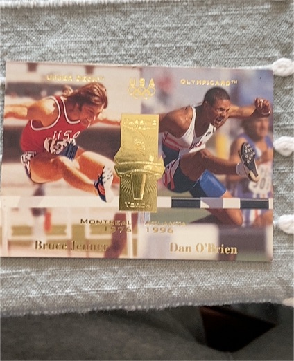 1996 Upper Deck Olympicard #124 Bruce Jenner / Dan O'Brien — front