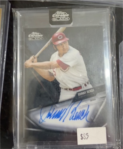 2021 Topps Chrome Black #CBA-JB Johnny Bench — front