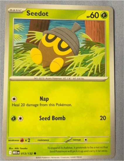2025 Pokemon Mega Evolution #013 Seedot — front