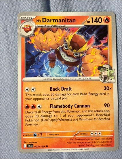 2025 Pokémon SV09: Journey Together #027 N's Darmanitan — front