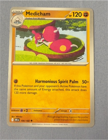 2025 Pokemon SV10: Destined Rivals #100 Medicham — front