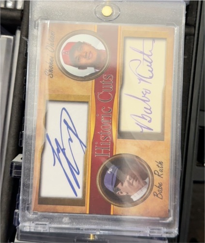 2021 Historic Cuts Shohei Ohtani / Babe Ruth Dual Autograph — front