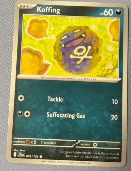 2025 Pokémon SV09: Journey Together #091 Koffing — front