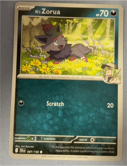 2025 Pokémon SV09: Journey Together #097 N's Zorua — front