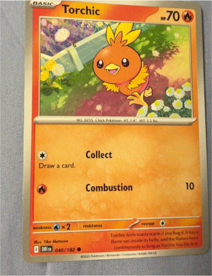 2025 Pokemon Destined Rivals #040 Torchic — front