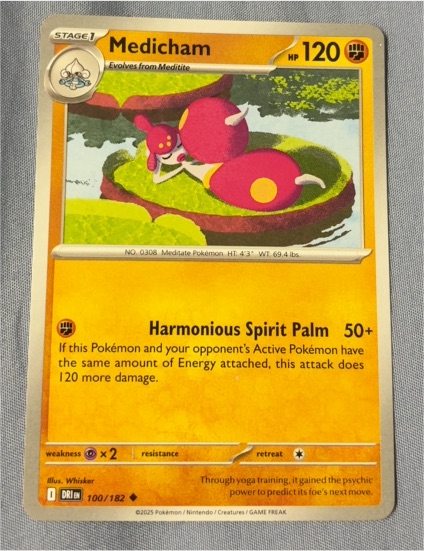 2025 Pokemon SV10: Destined Rivals #100 Medicham — front
