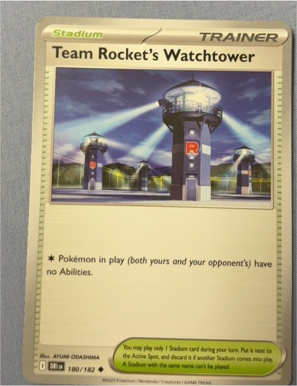 2025 Pokemon SV10: Destined Rivals #180 Team Rocket's Watchtower — front