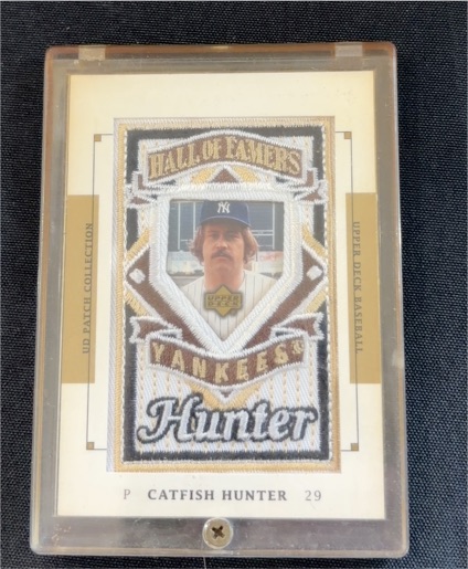 2003 Upper Deck Patch Collection Hall of Famers #141 Catfish Hunter — front