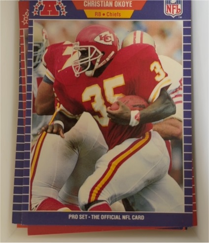1989 Pro Set #176 Christian Okoye — front